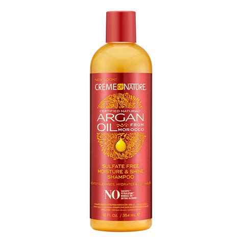 Creme of Nature Argan Oil Sulfate Free Moisture & Shine Shampoo, 12 oz - Walmart.com