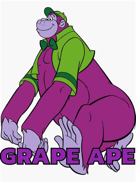 "Grape Ape Cartoon" Sticker for Sale by gillys | Redbubble