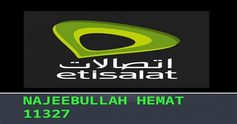 Etisalat Afghanistan - [PPTX Powerpoint]