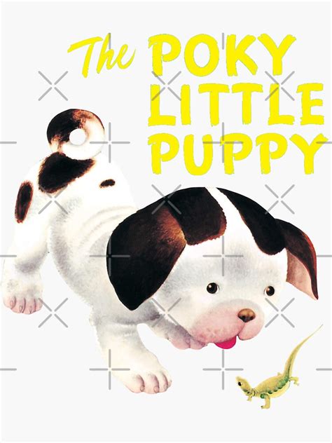 "Poky Little Puppy little golden book classic illustration " Sticker ...