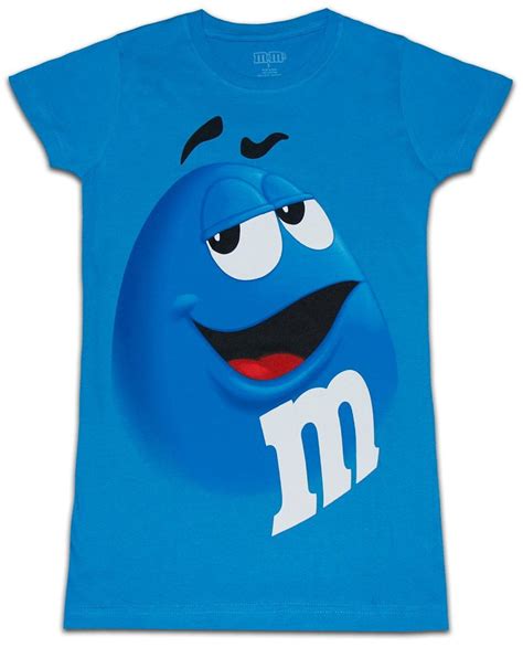 M&M's Chocolate Candy Character Face Juniors T-Shirt - Walmart.com