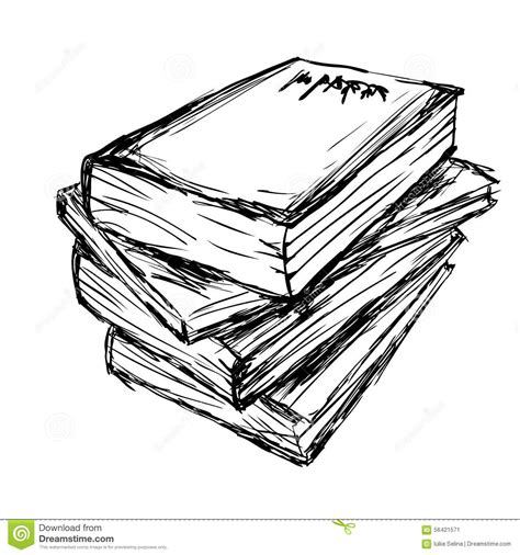 Book Stack Drawing at GetDrawings | Free download