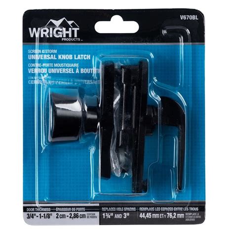 WRIGHT PRODUCTS 4-in Black Screen Door and Storm Door Universal Knob ...