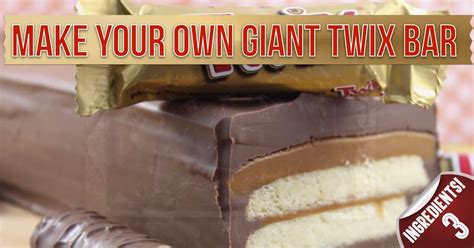 Make Your Own Giant Twix Bar With Three Simple Ingredients! – Cute DIY Projects | Twix cake, Fun ...