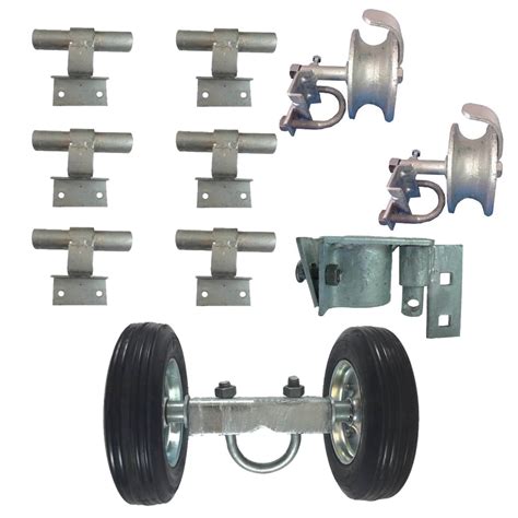 Rolling Gate Hardware Kit 2 in Universal Track Bracket Sliding Chain ...