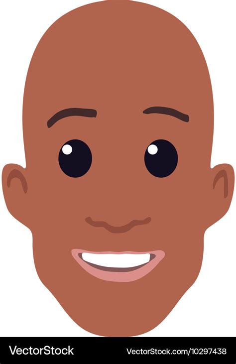 Cartoon african-american male face Royalty Free Vector Image