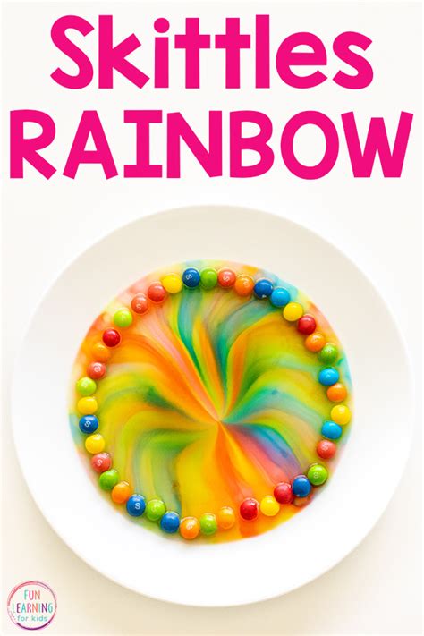 Rainbow Skittles Experiment Science Activity for Kids