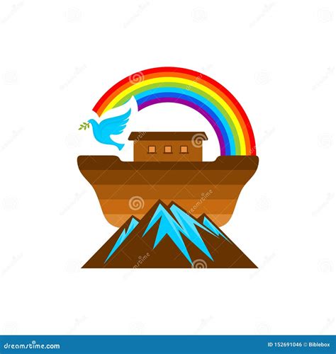 Noah Rainbow Raven Open Bible Stock Image | CartoonDealer.com #89280781