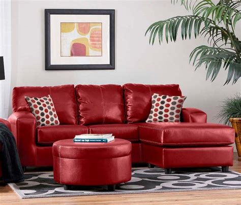 16 Best Leather Sectional Sofa For Living Room | Red sofa living room ...