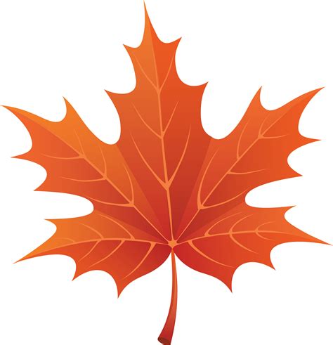 Download Red Autumn Leaf ClipArt PNG Image for Free