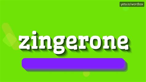 HOW TO SAY ZINGERONE? - YouTube