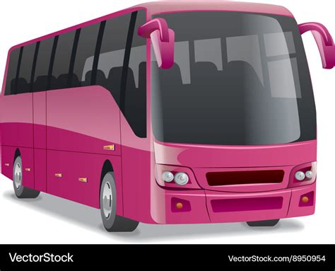 Pink comfortable city bus Royalty Free Vector Image