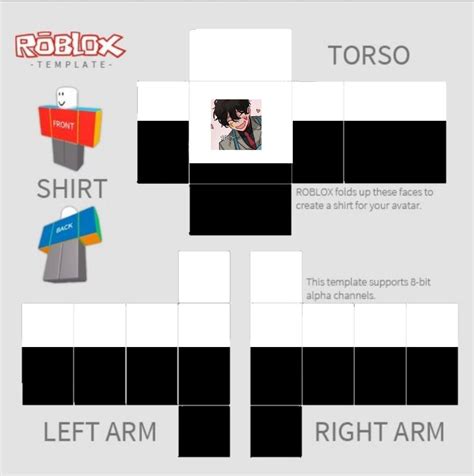 Roblox Shirt Template Aesthetic - Minimalist Blank Printable