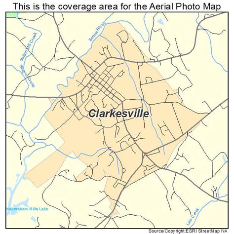 Aerial Photography Map of Clarkesville, GA Georgia