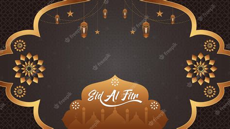 Premium Vector | Islamic design eid al fitr with ornament shape