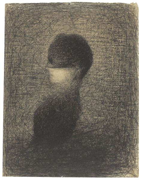 Georges Seurat. 'The Veil'. Conte crayon on paper.1882. | Georges seurat, Seurat, Georges