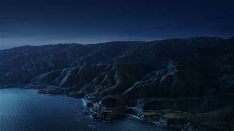 Big Sur Wallpaper 4K, 5K, Mountains, Night, Dark