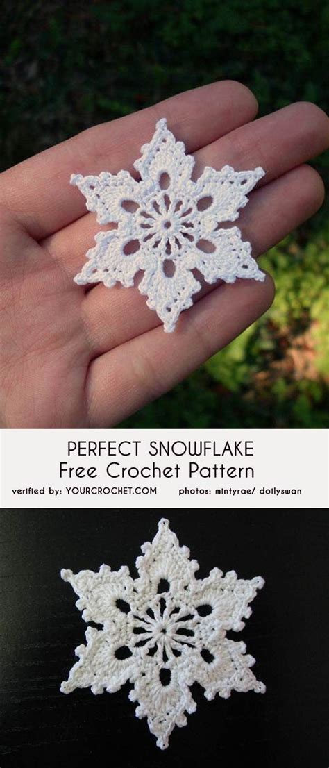 Perfect Snowflakes Free Crochet Patterns | Crochet snowflake pattern, Christmas crochet patterns ...