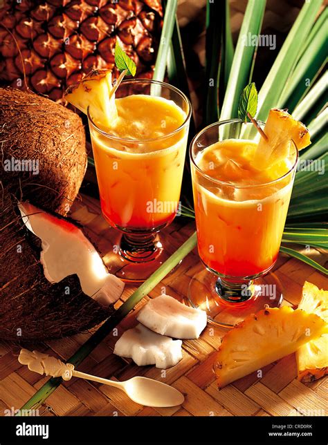 Coconut Dream, coconut cream, cream, fruit juice, soft drink, Malaysia Stock Photo - Alamy