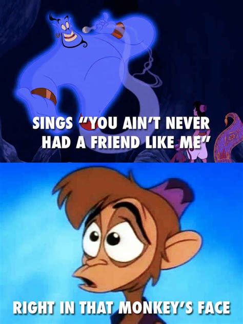 The Genie | Disney funny, Disney memes, Funny disney memes