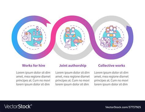 Copyright law regulation infographic template Vector Image