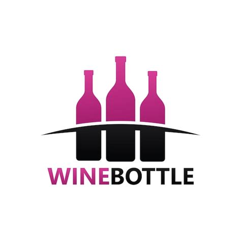 Premium Vector | Wine bottle logo template design