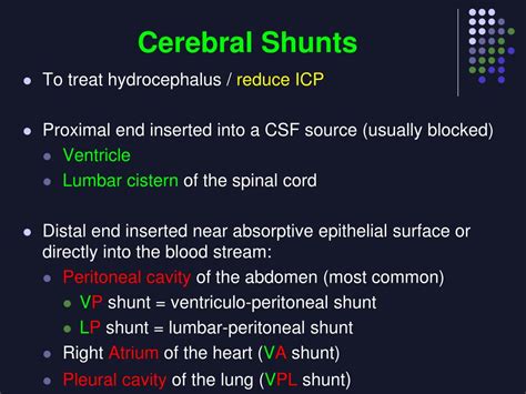 PPT - VP Shunts PowerPoint Presentation, free download - ID:3387790