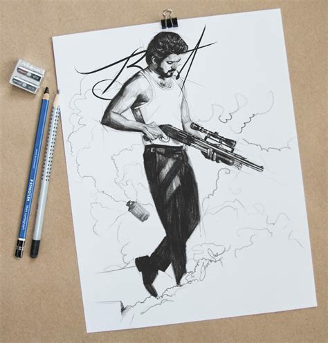 Beast Pencil Art Beast first look Thalapathy Vijay | Sketches, Cartoon ...