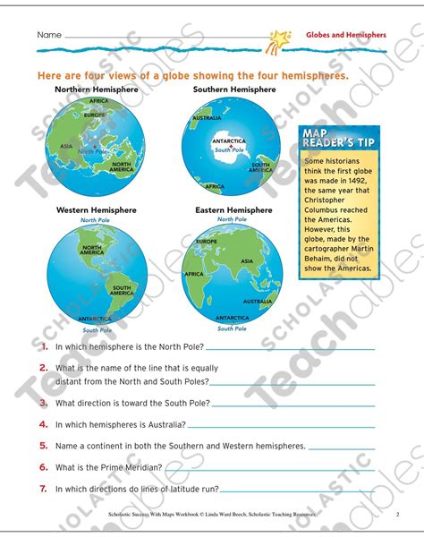 The Earth S Hemispheres Worksheets - The Earth Images Revimage.Org