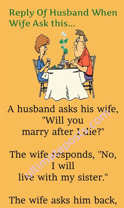 Reply Of Husband When Wife Ask this | | Funny marriage jokes, Marriage ...