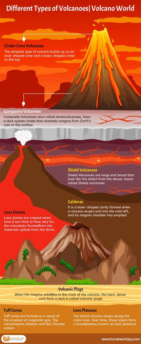 Different Types of Volcanoes Volcano World - Infographics - Homework Joy