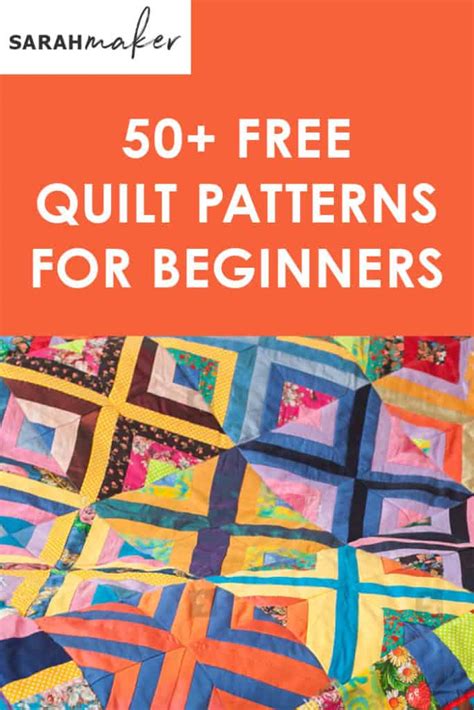 50+ Free Easy Quilt Patterns for Beginners - Sarah Maker