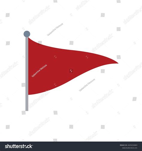 Red Triangulat Flag Vector Emoji Stock Vector (Royalty Free) 2225210403 | Shutterstock