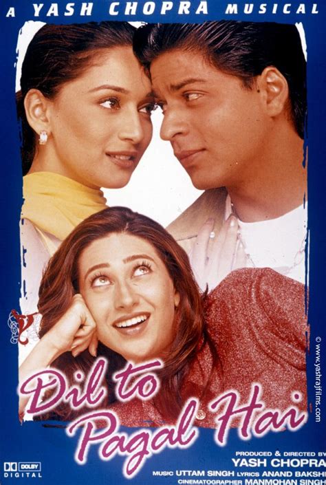 Dil To Pagal Hai (1997) | Shahrukh Khan Hindi Movie Posters | Pintere…