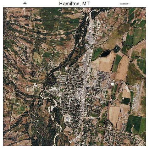 Aerial Photography Map of Hamilton, MT Montana