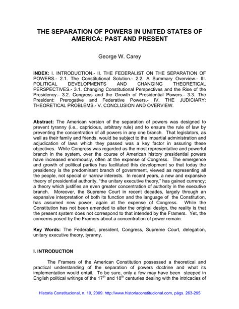 The Framers of the American Constitution Possessed a Theoretical and ...