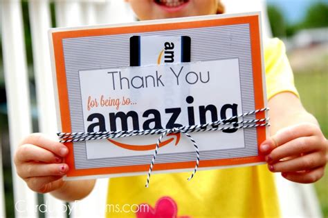 Free Thank You with Amazon Gift Card Printable - 24/7 Moms