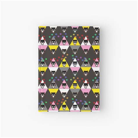 Queerplatonic qpr flag pattern of cute cats - lgbtqia+ rainbow paws Hardcover Journal by ...