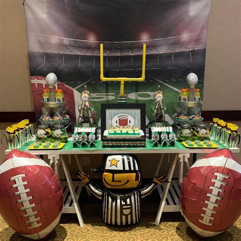 Football theme Birthday Designed by Confettii Couture #football #party #birthday #partyideas