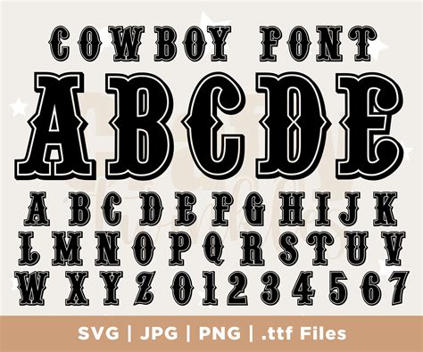 Western Font Numbers