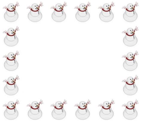 Snowman Borders Clipart