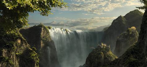 Waterfall Valley - 3D, FantasyCoolvibe – Digital Art