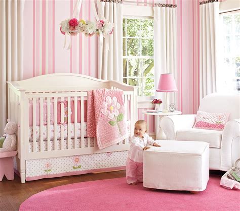 Nice Pink Bedding for Pretty Baby Girl Nursery from Prottery Barn ...