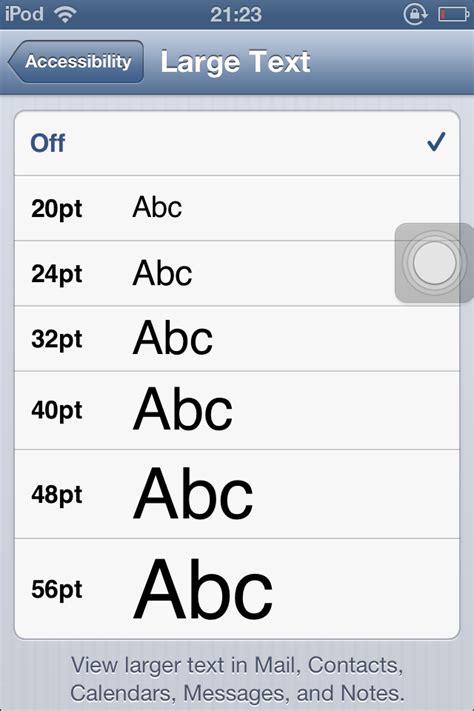 Use Large Text Accessibility feature in iOS app - Stack Overflow