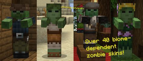 I made a resource pack that adds varying zombie skins for most biomes ...