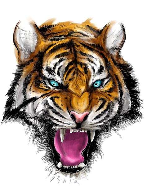 Ferocious Tiger | Tiger poster, Pet tiger, Tiger artwork