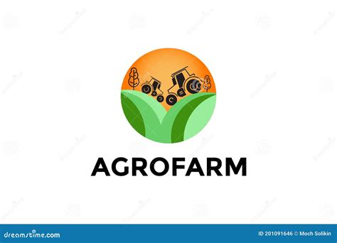 Agro And Farm Logo Vector With Growing Leaf | CartoonDealer.com #198094225