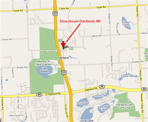 Map of Hartland, MI. Companion Animal Hospital