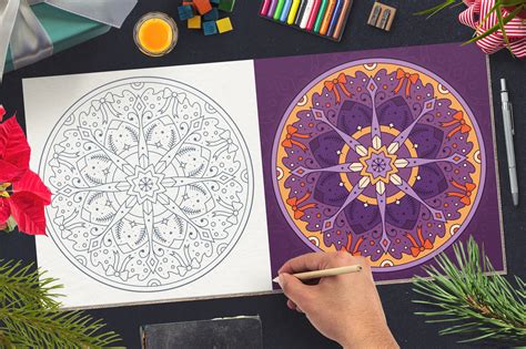 100 Christmas Mandala Ornaments on Behance