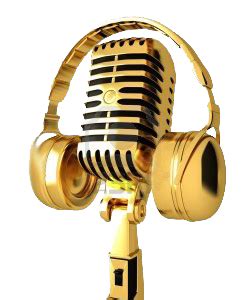 Gold Microphone PNG | PNG Mart